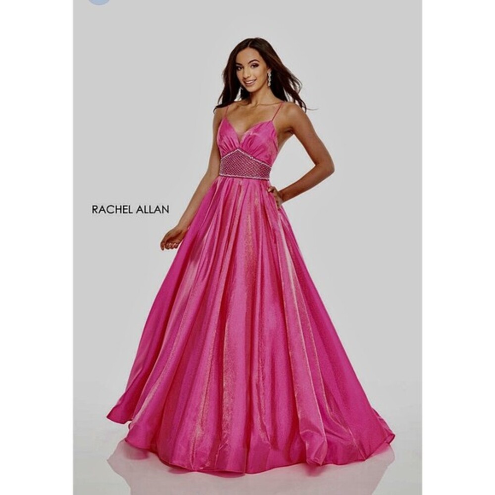 Rachel Allan Prom Gown 7094 Hot Pink Size 4 NWT! Stunning!